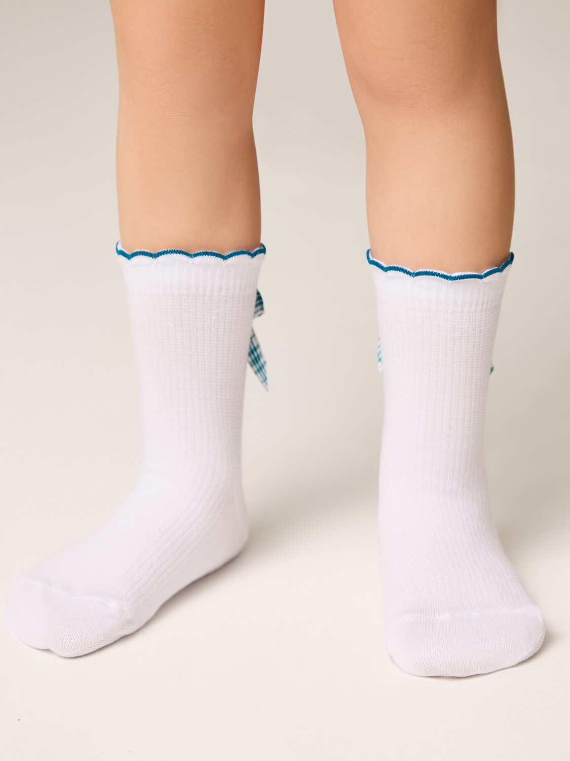 CONTE-KIDS Носки 543756 TIP-TOP (декор, бантики) 24С-179СП белый-бирюза