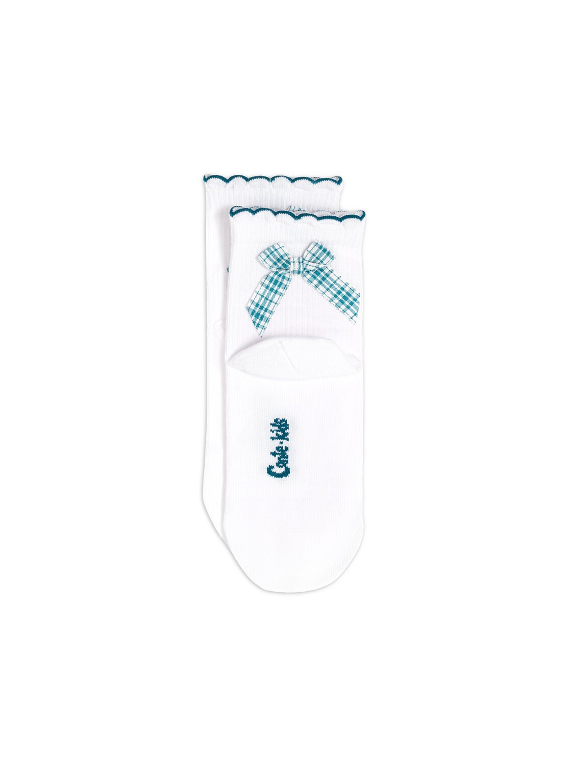 CONTE-KIDS Носки 543756 TIP-TOP (декор, бантики) 24С-179СП белый-бирюза