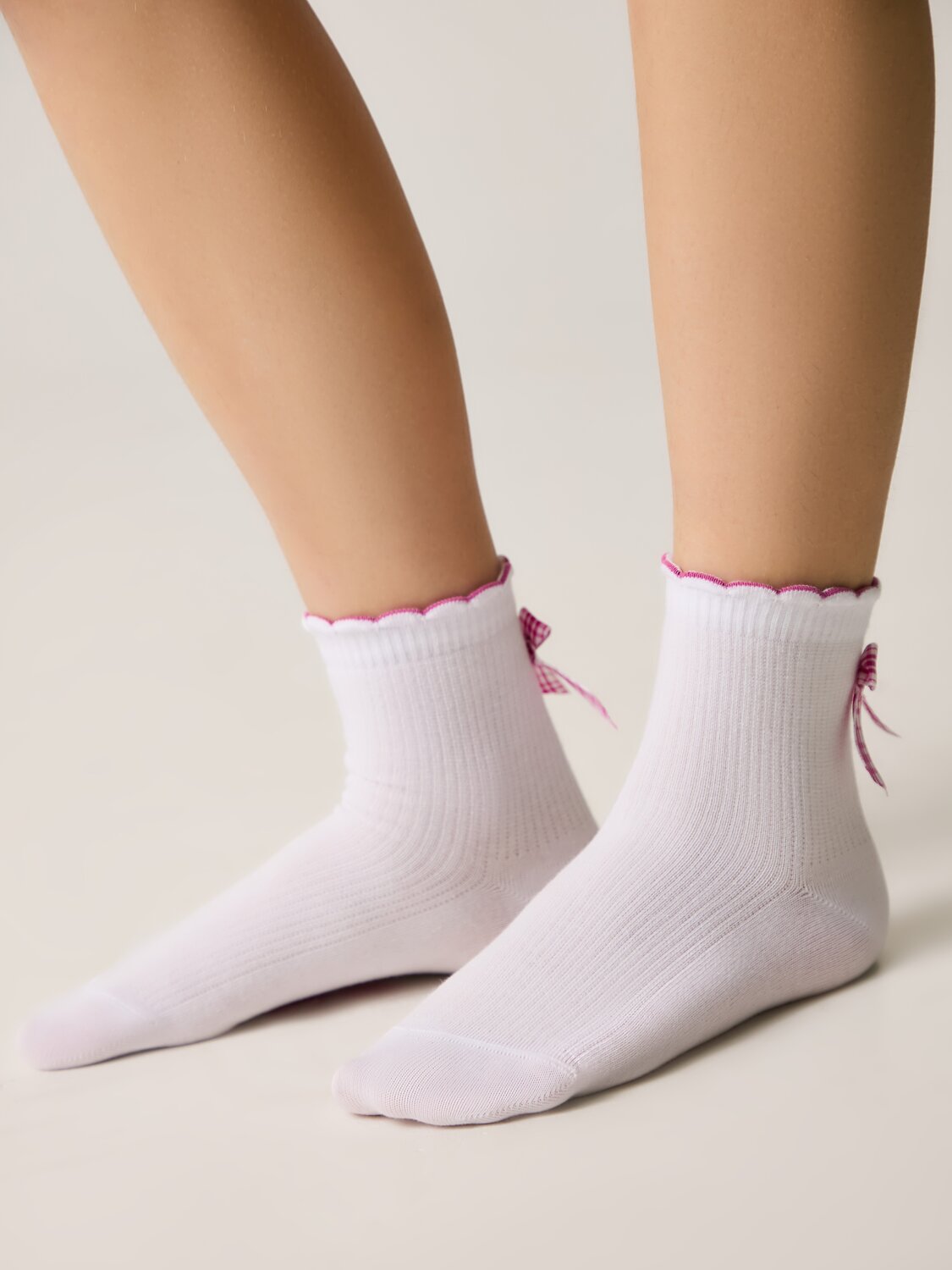 CONTE-KIDS Носки 543757 TIP-TOP (декор, бантики) 24С-179СП белый-розовый