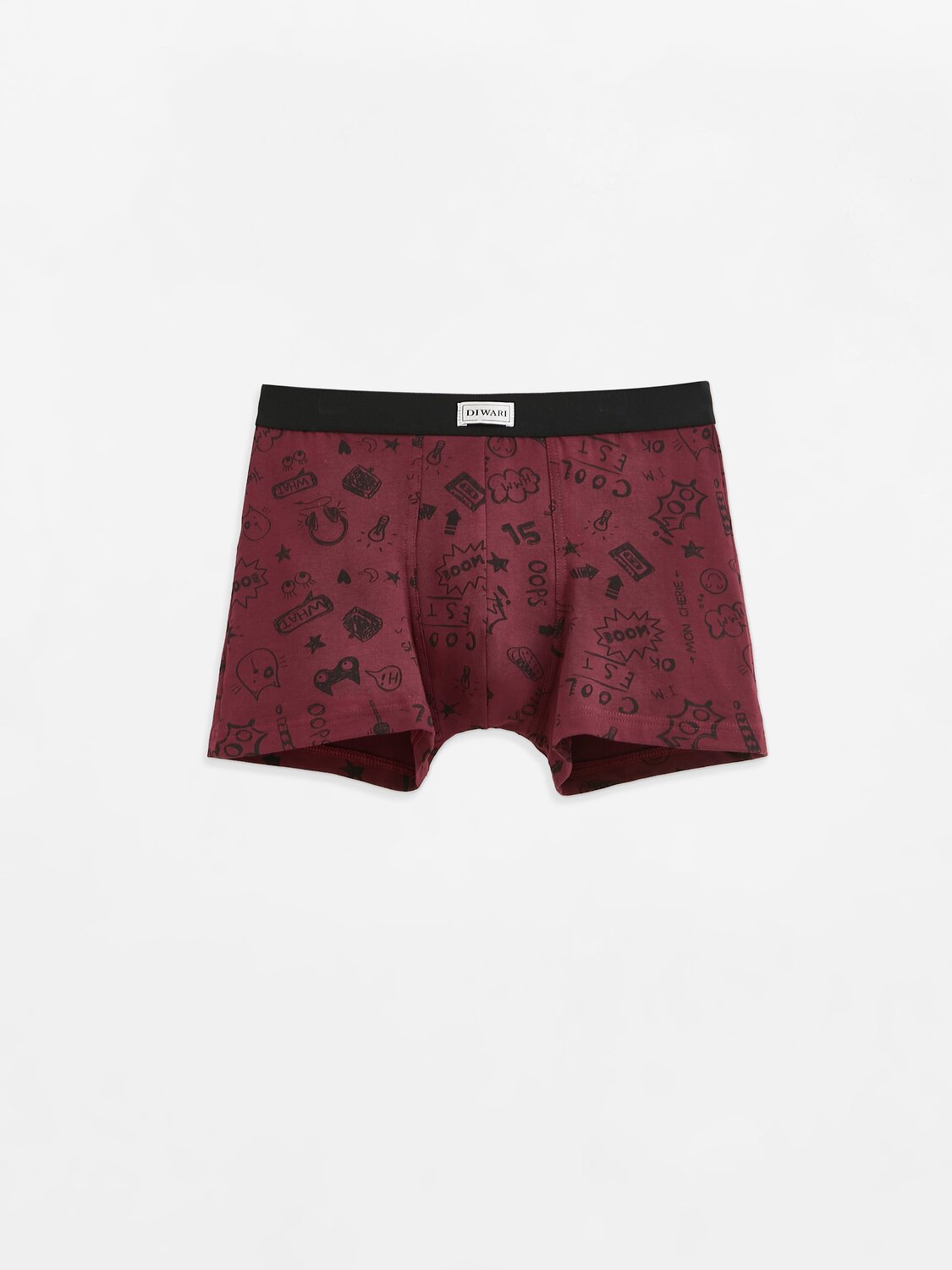 DiWaRi Трусы 543775 BASIC MSH 700 (пакет) dark bordo print