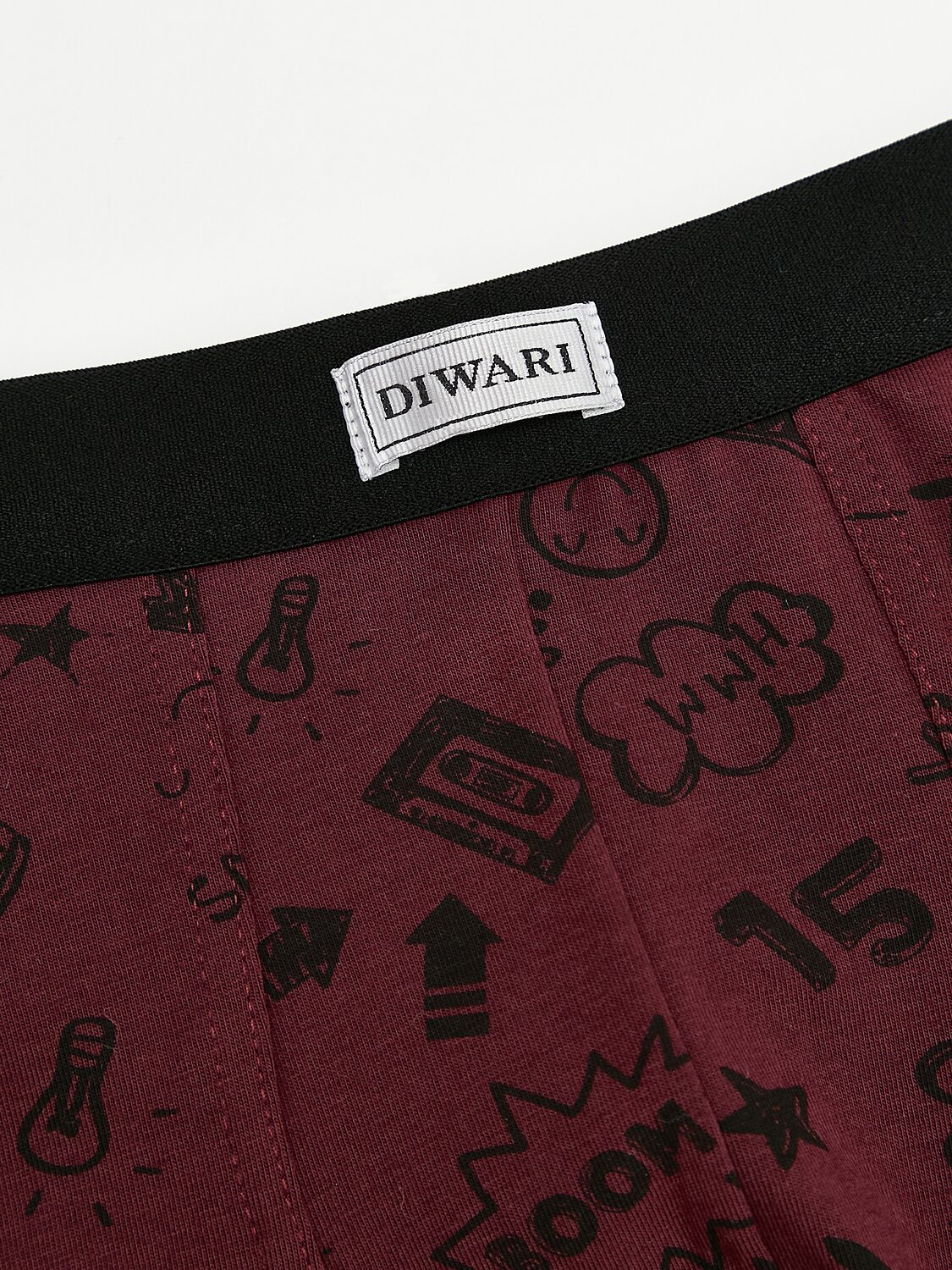 DiWaRi Трусы 543775 BASIC MSH 700 (пакет) dark bordo print