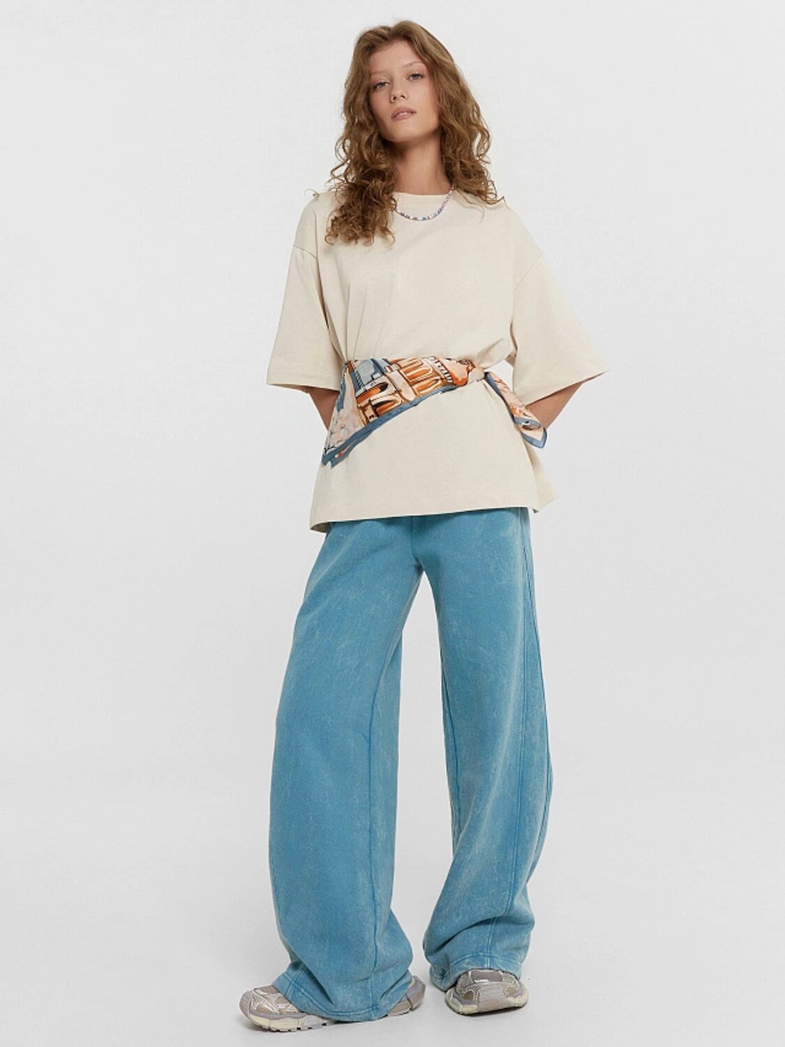 MARK FORMELLE Брюки 544545 182283 ACID WASH бирюзовый