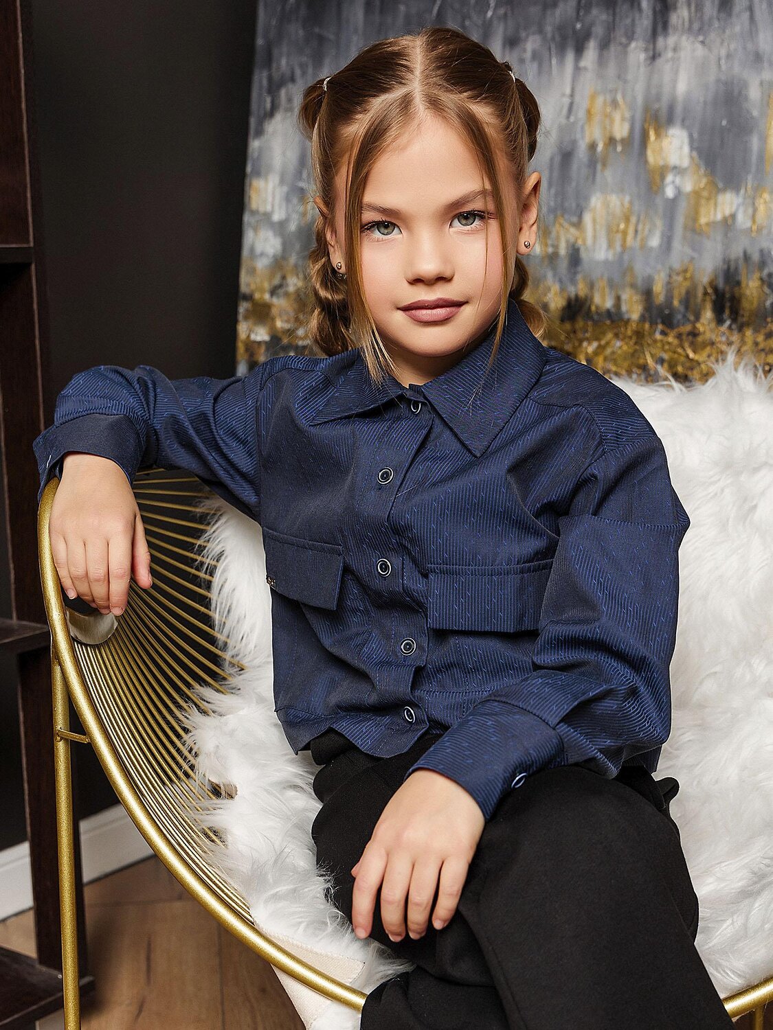 BATIK Рубашка 544627 079 ш25-2 Синий