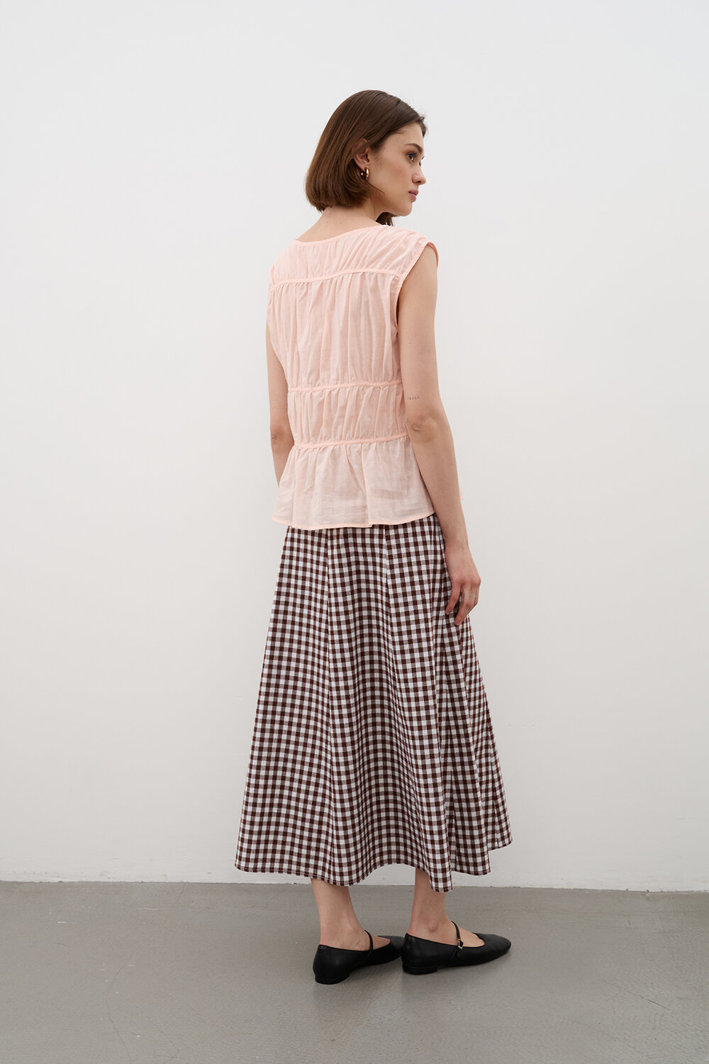 RISE Юбка 544678 SKRT2534_Brown Checkers Коричневый, белый