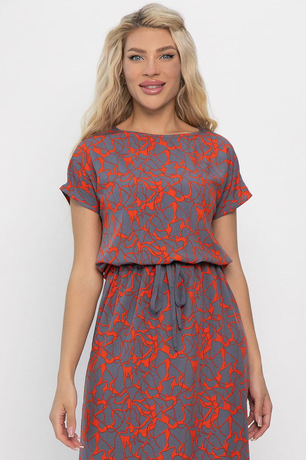 LT Collection Платье 544787 П13881-12М Серо-оранжевый