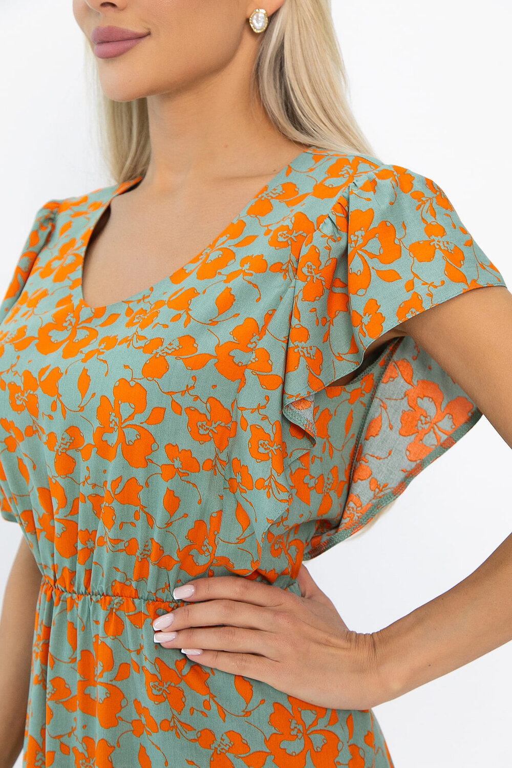 LT Collection Платье 544801 П13933-35М Оливково-оранжевый