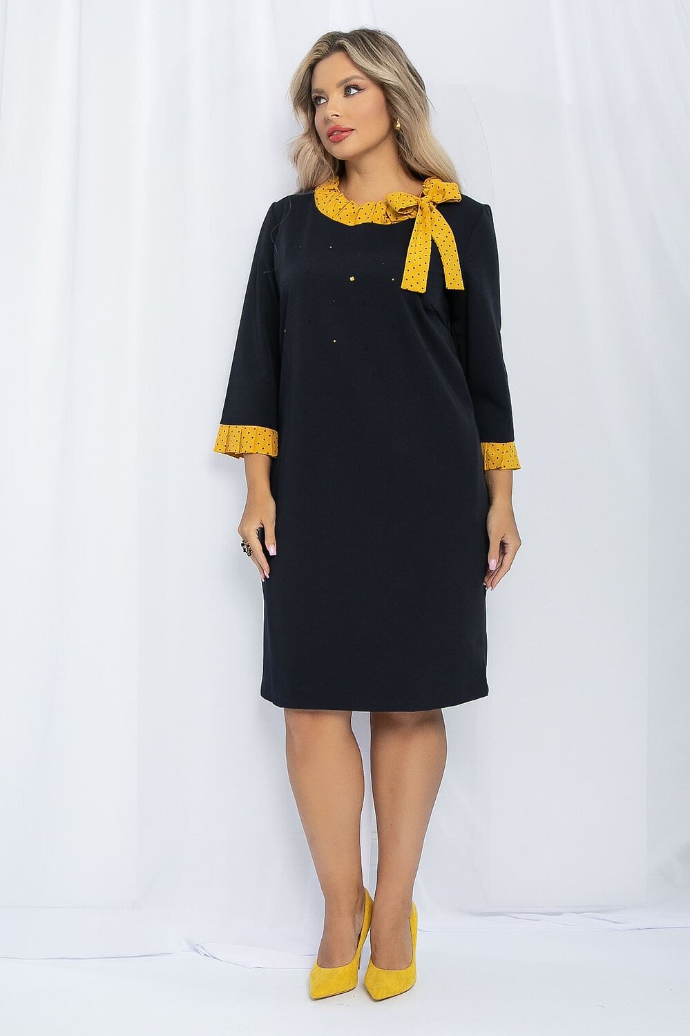 LT Collection Платье 545348 П13233-24М черный/желтый