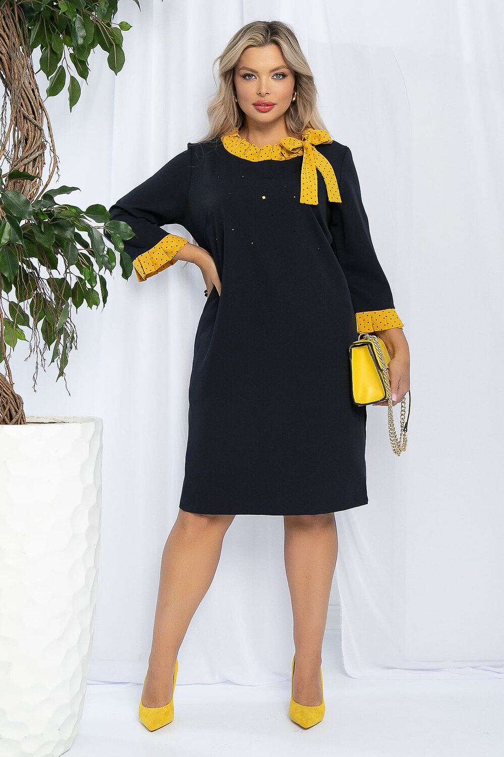 LT Collection Платье 545348 П13233-24М черный/желтый