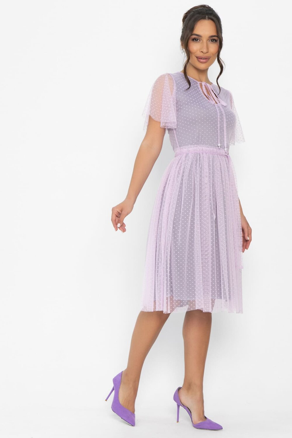 LT Collection Платье 545359 П13825-39М розовый/серый