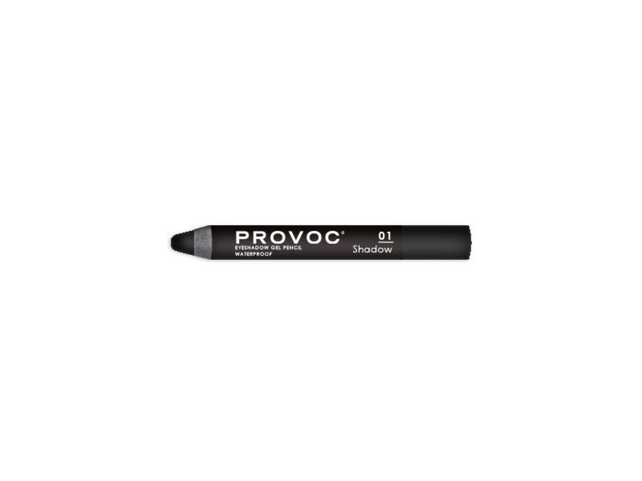 Provoc Тени-карандаш водостойкие, №01 / Eyeshadow Gel Pencil, черный матовый 545863 10373