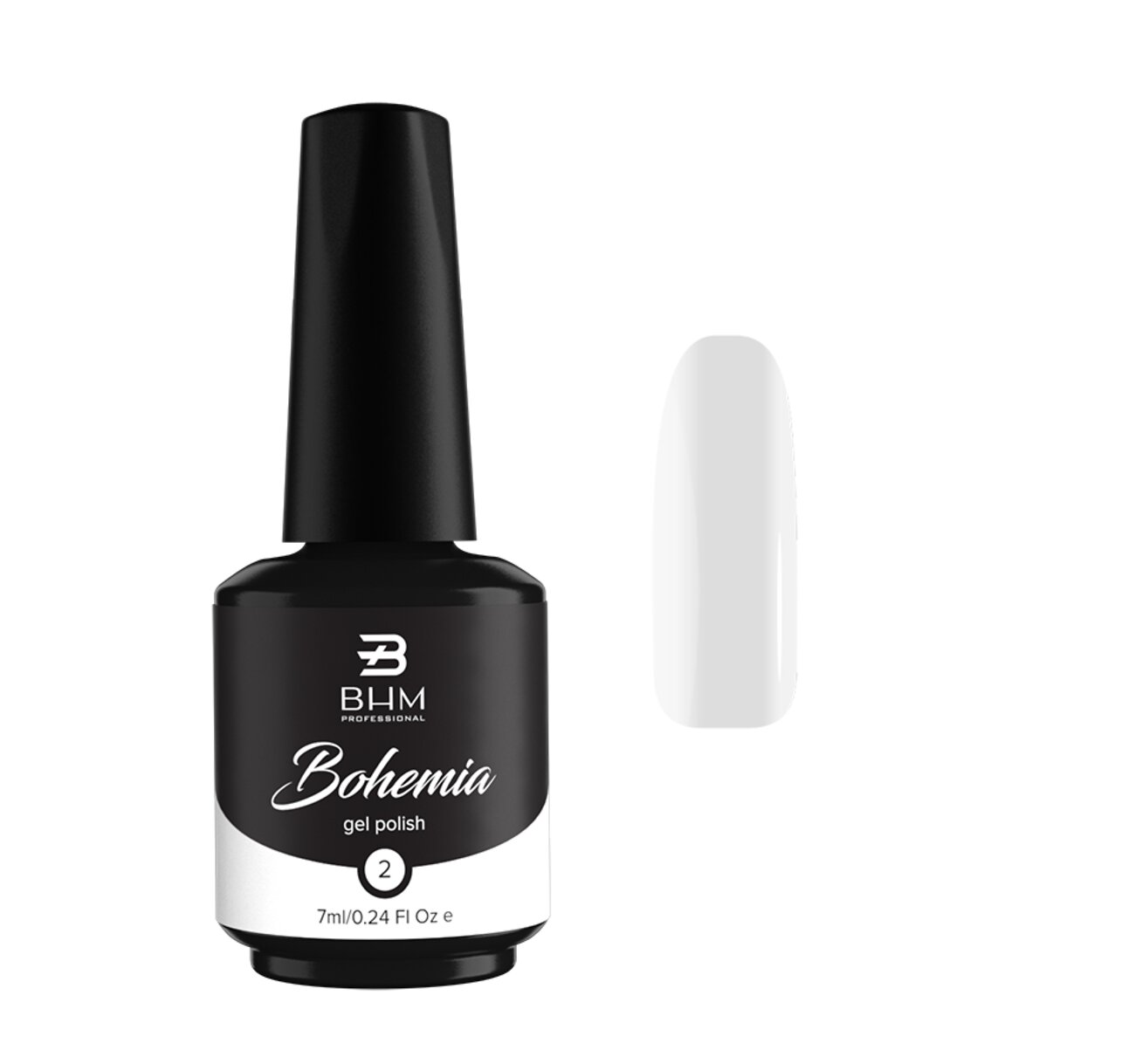 BHM Professional Гель-лак для ногтей / Perfect white 002, 7 мл 545901 12564