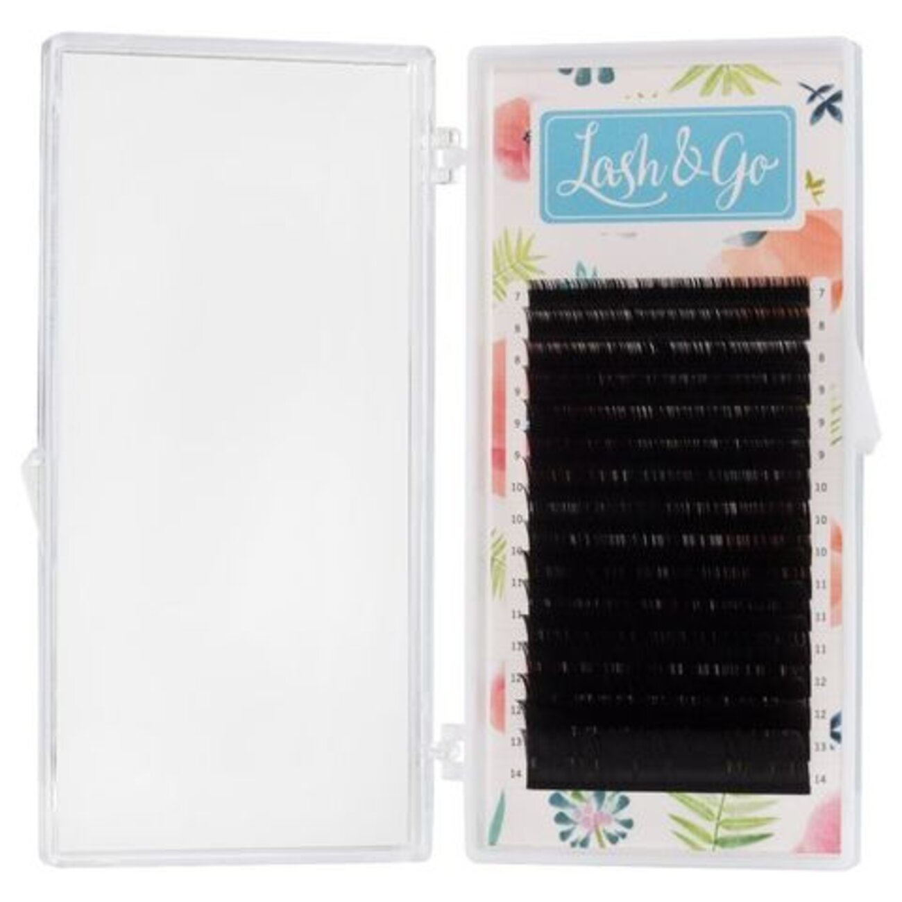 Lash&Go Ресницы на ленте 16 линий 12 мм, С, 0,07 мм, черный 545903 12606