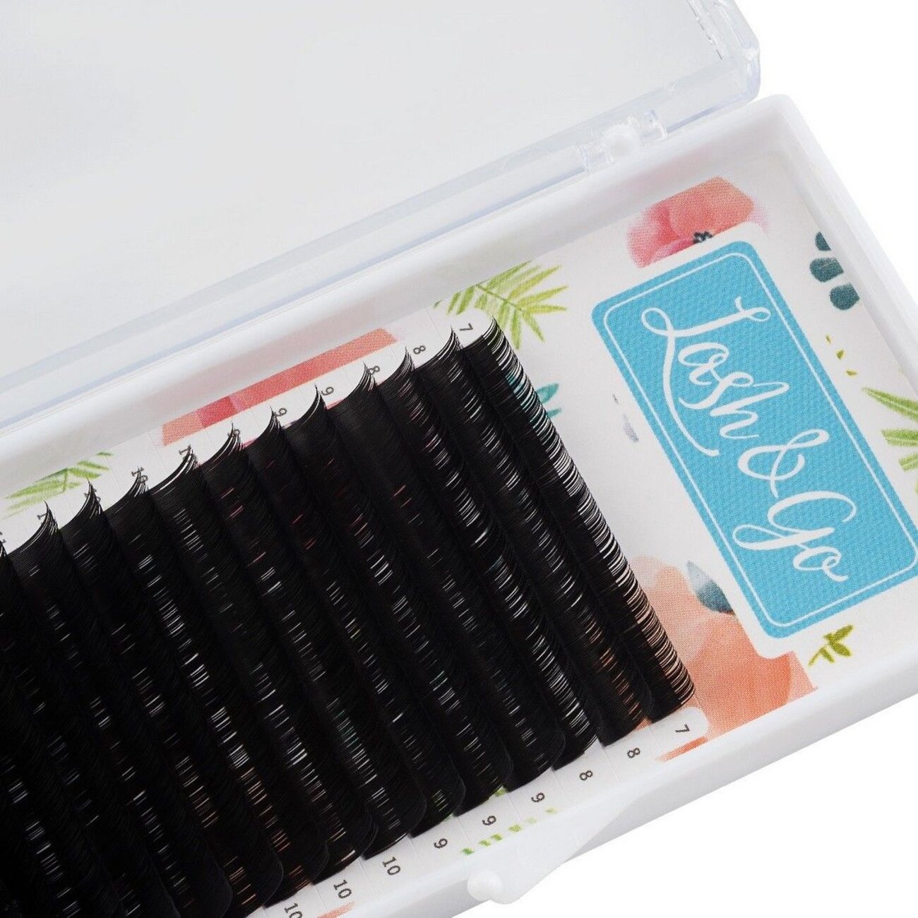 Lash&Go Ресницы на ленте 16 линий 10 мм, D, 0,07 мм, черный 545977 12611