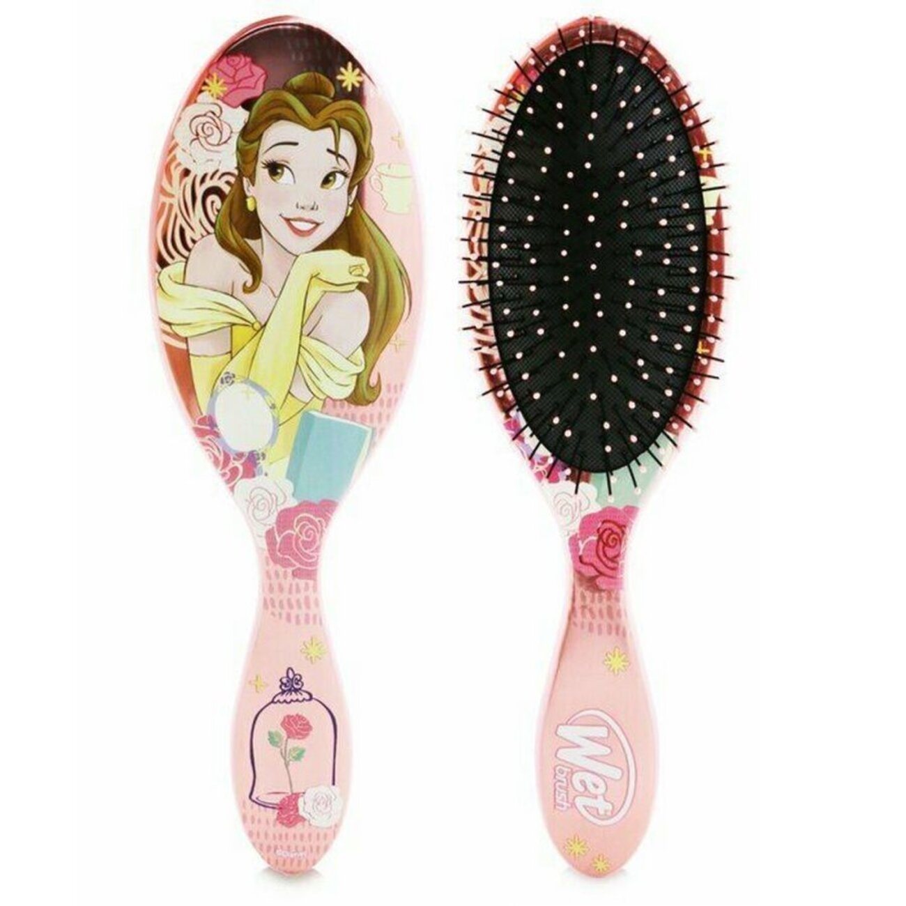 Wet Brush Расчёска для спутанных волос принцесса Белль / Disney Princess Wholehearted Bell BWRDISITWHHBE, светло-розовый 545992 15959