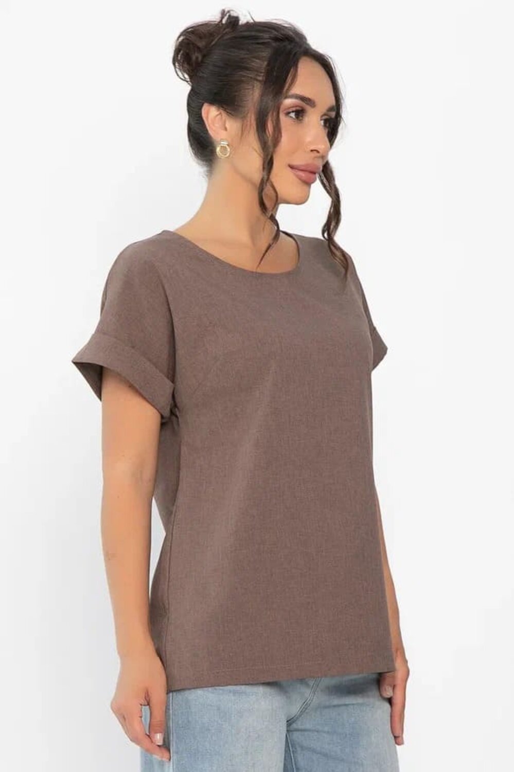 LT Collection Блуза 546021 Б13909-19М коричневый