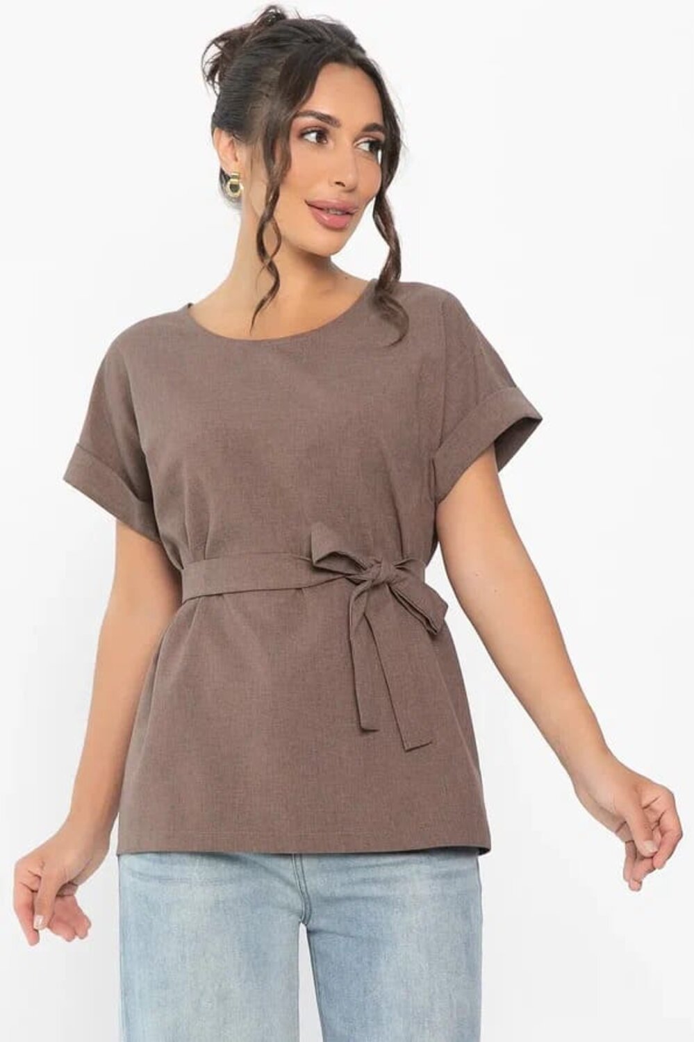 LT Collection Блуза 546021 Б13909-19М коричневый