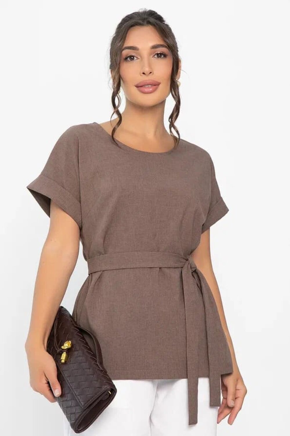 LT Collection Блуза 546021 Б13909-19М коричневый