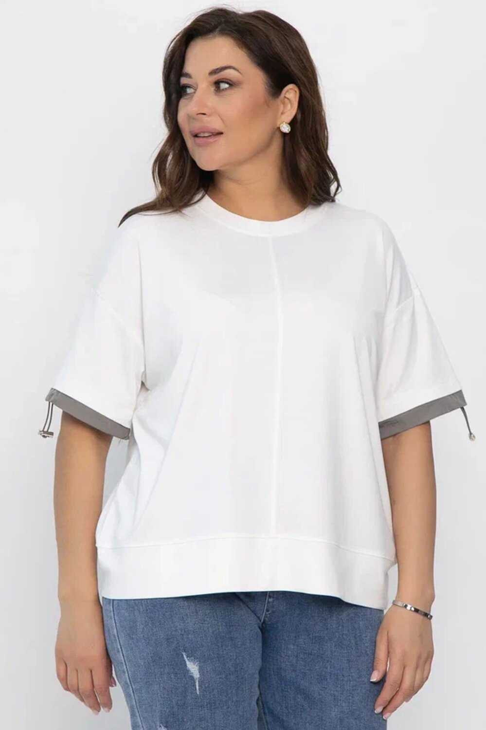 LT Collection Блуза 546034 Б13940-1М белый