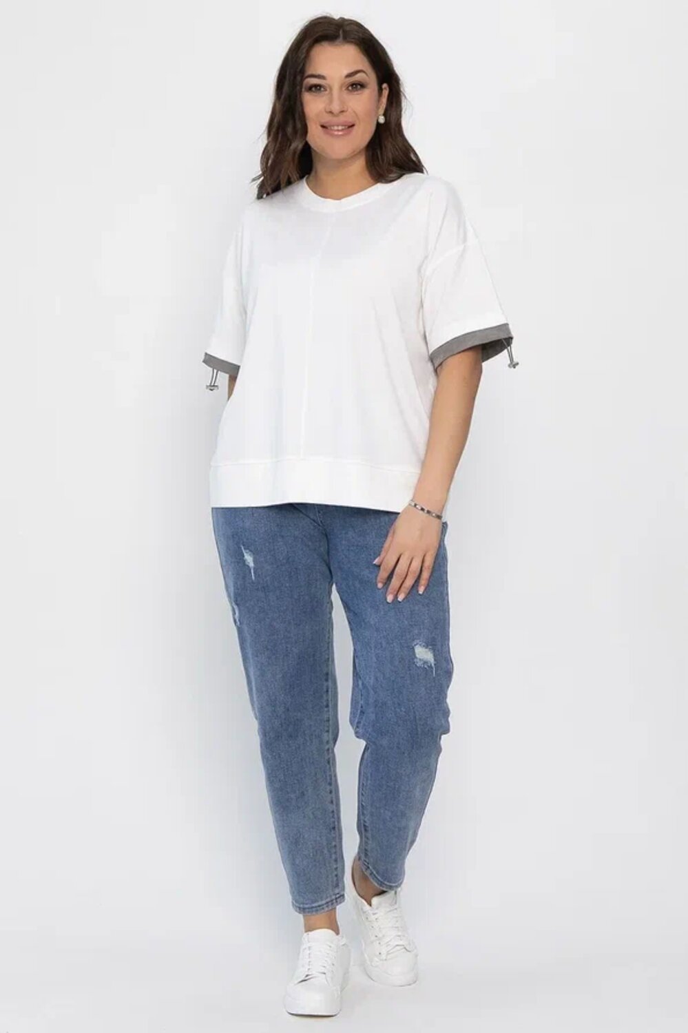 LT Collection Блуза 546034 Б13940-1М белый