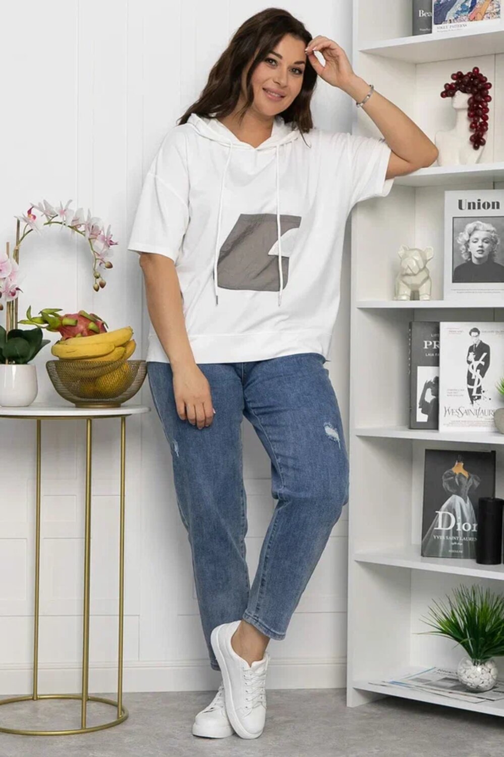 LT Collection Блуза 546037 Б13939-1М белый