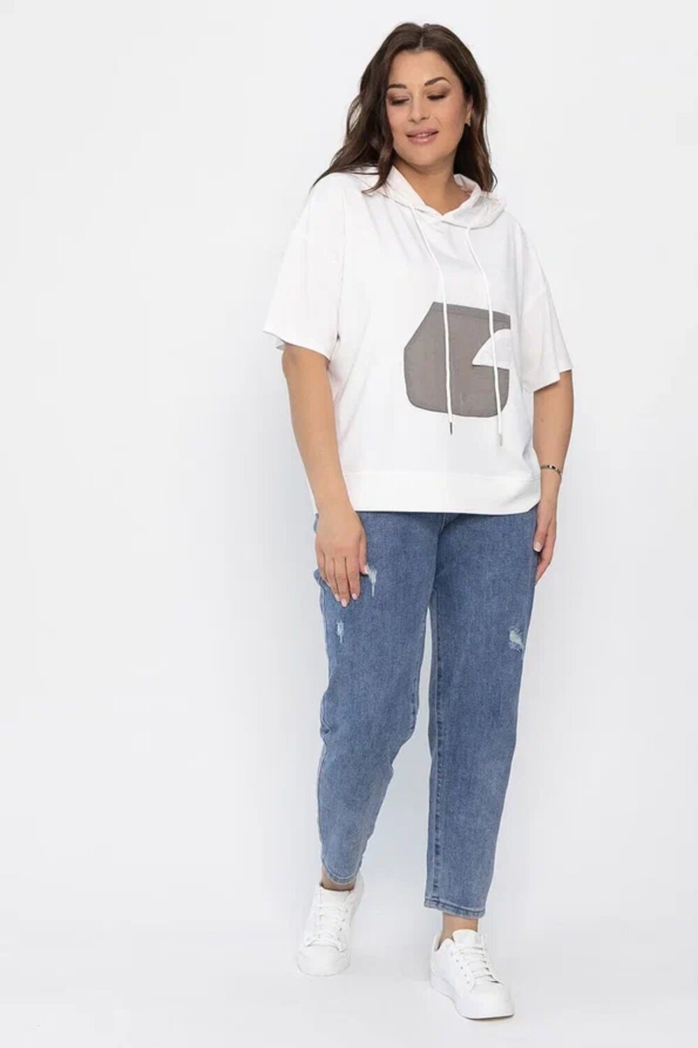 LT Collection Блуза 546037 Б13939-1М белый