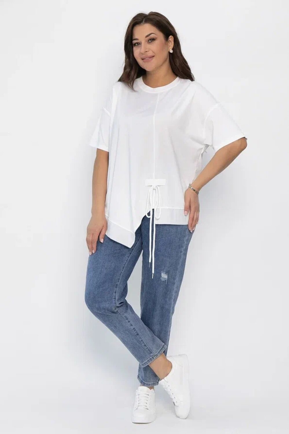 LT Collection Блуза 546038 Б13942-1М белый