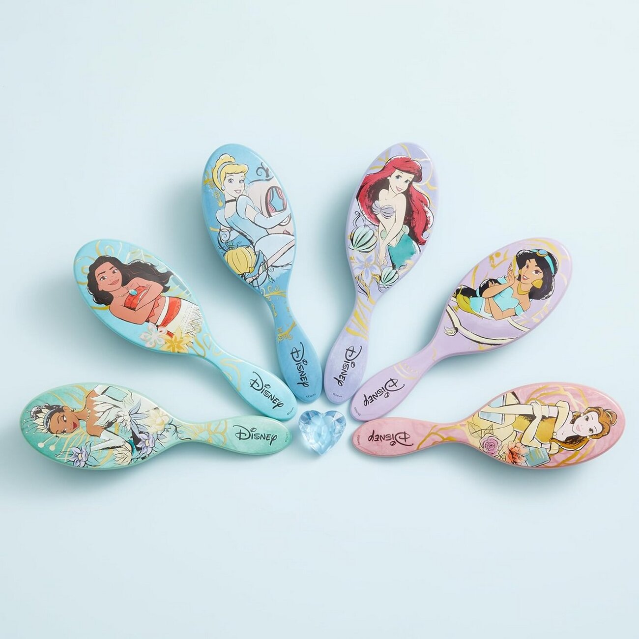 Wet Brush Расческа для спутанных волос / Original Detangler Disney Elegant Princess Ariel BWRDISEPAR, голубой 546071 24584