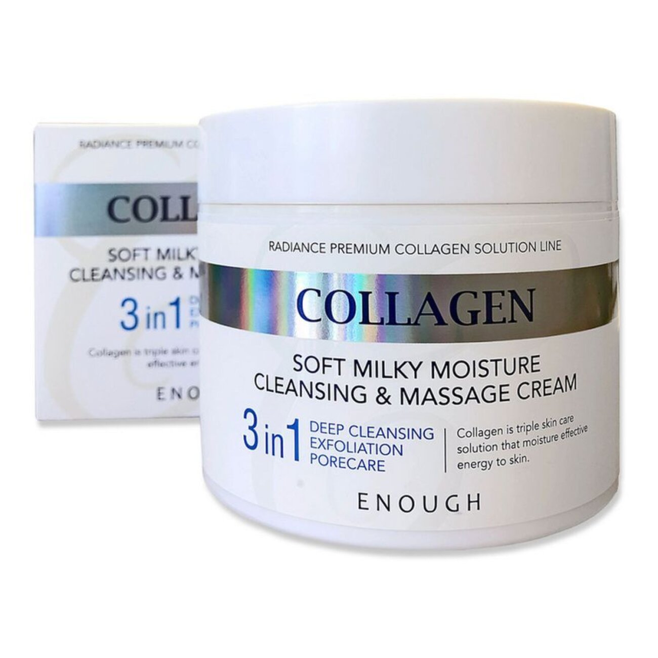 Enough Массажный очищающий крем для лица с коллагеном / Collagen 3 In 1 Cleansing & Massage Cream, 300 мл 546365 19100