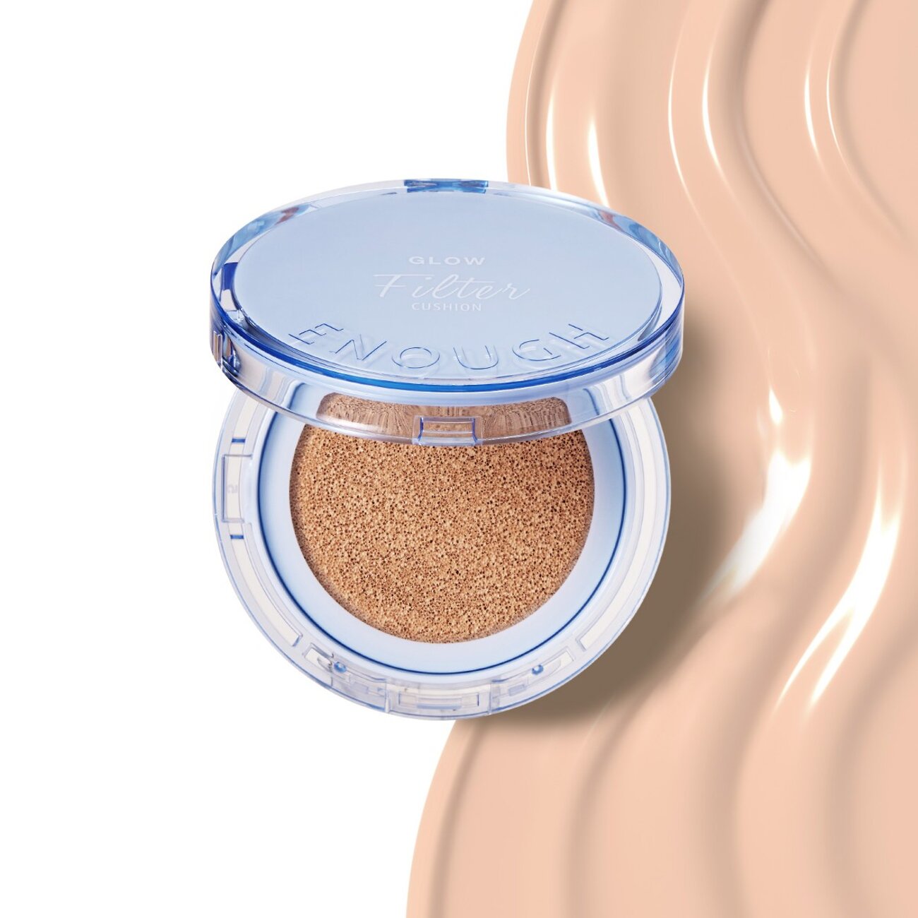 Enough Тональный кушон для лица с эффектом сияющего фильтра №21 / Glow Filter Cushion SPF 50+ PA++++, бежевый, 12 г + запаска 12 г 546366 24538