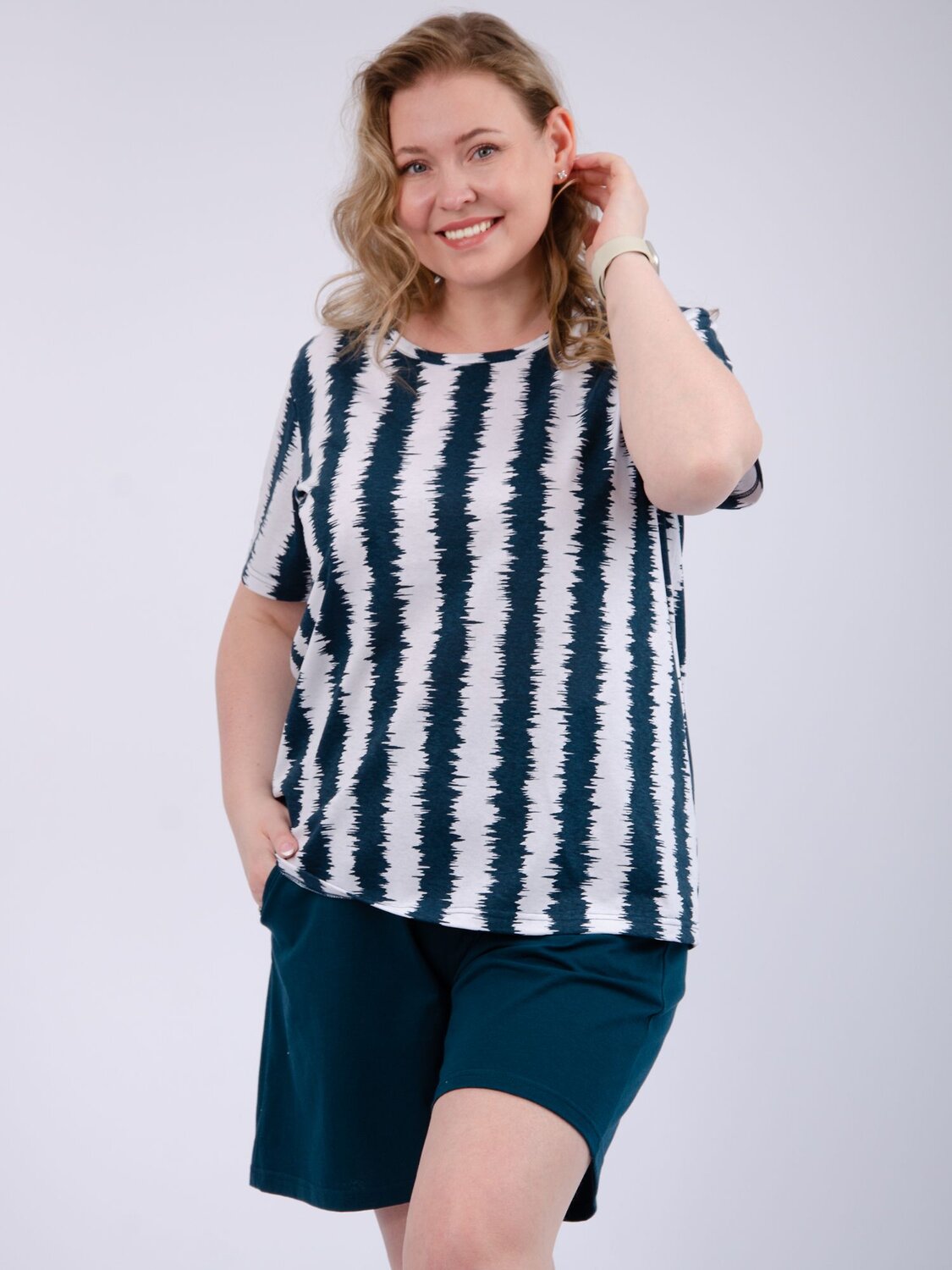 Malina Костюм 546396 9392и изумрудный/белый