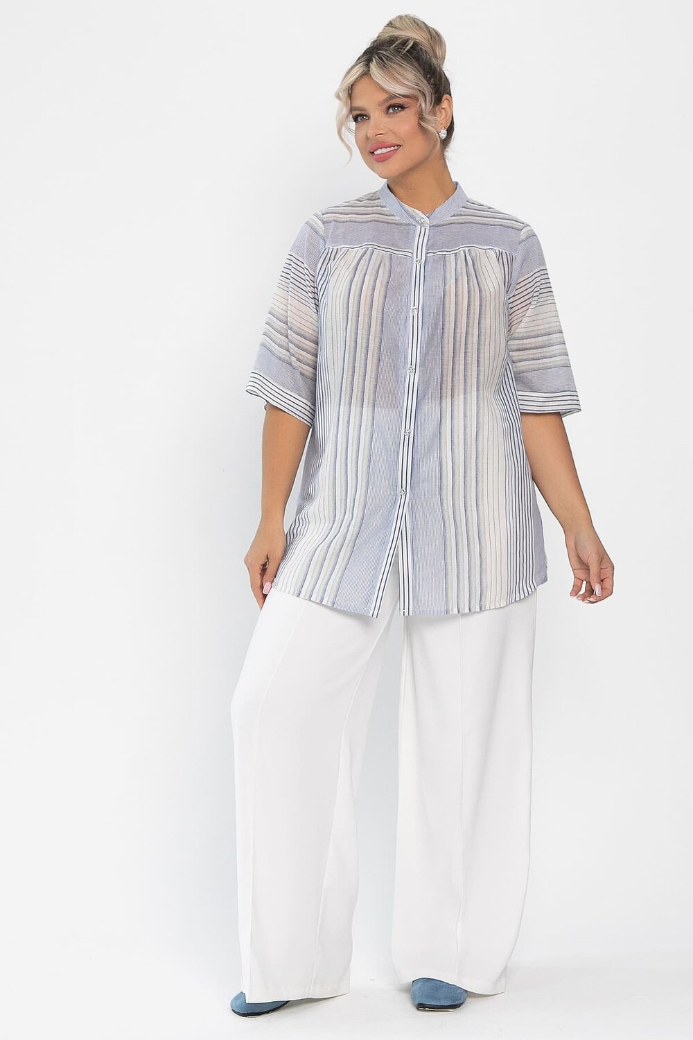 LT Collection Блуза 546399 Б13876-24М голубой