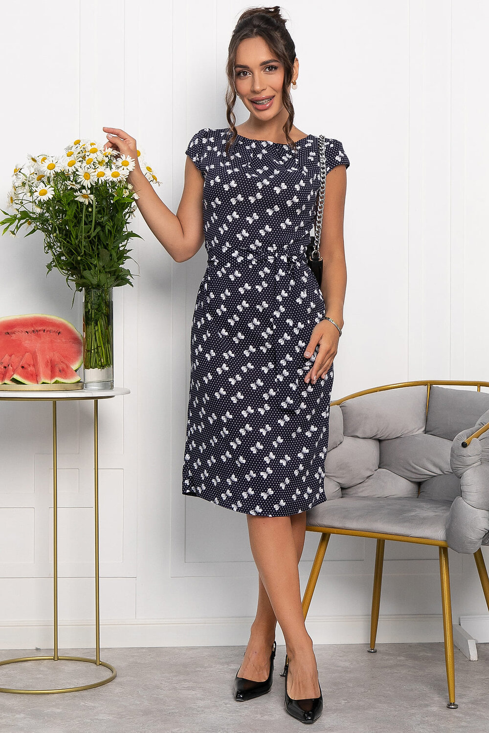 LT Collection Платье 546409 П13954-10М темно-синий