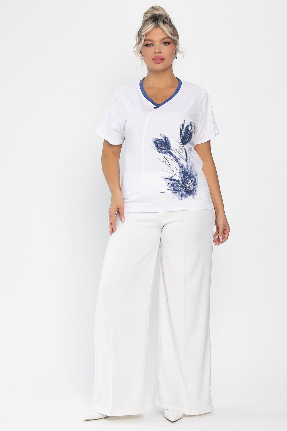 LT Collection Блуза 546417 Б13975-20М белый