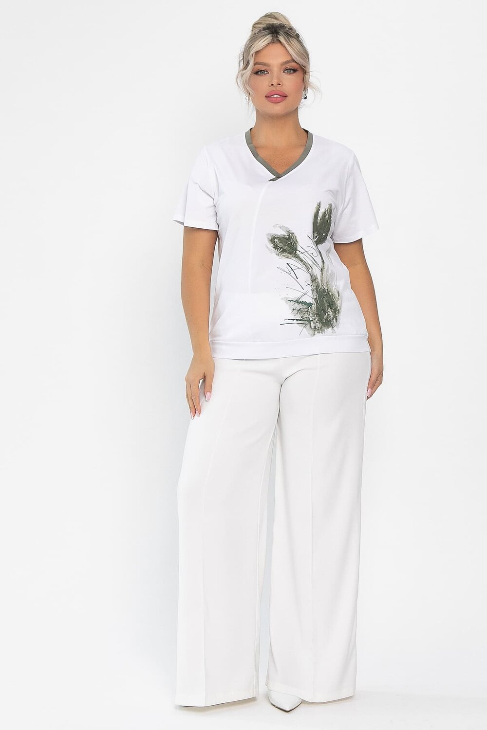 LT Collection Блуза 546419 Б13976-20М белый
