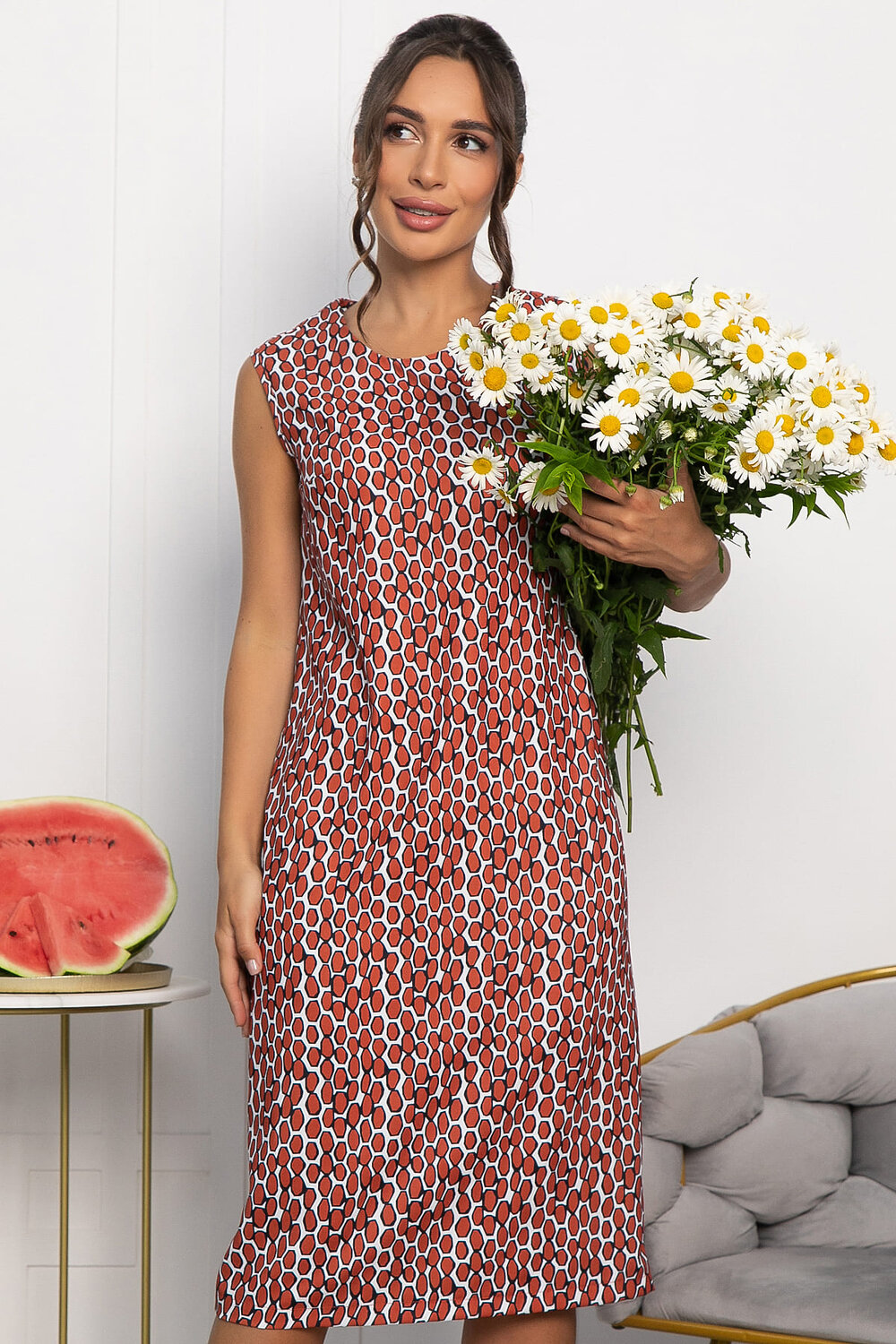 LT Collection Платье 546420 П13979-25М терракотовый
