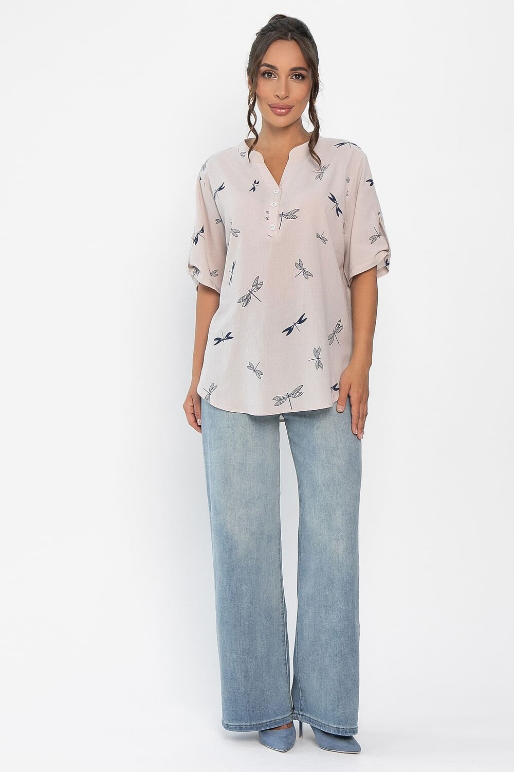 LT Collection Блуза 546425 Б13974-20М светло-бежевый