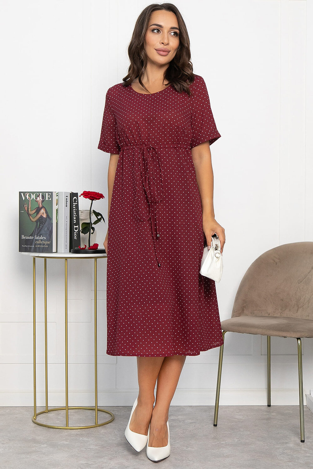 LT Collection Платье 546429 П13984-3М бордовый