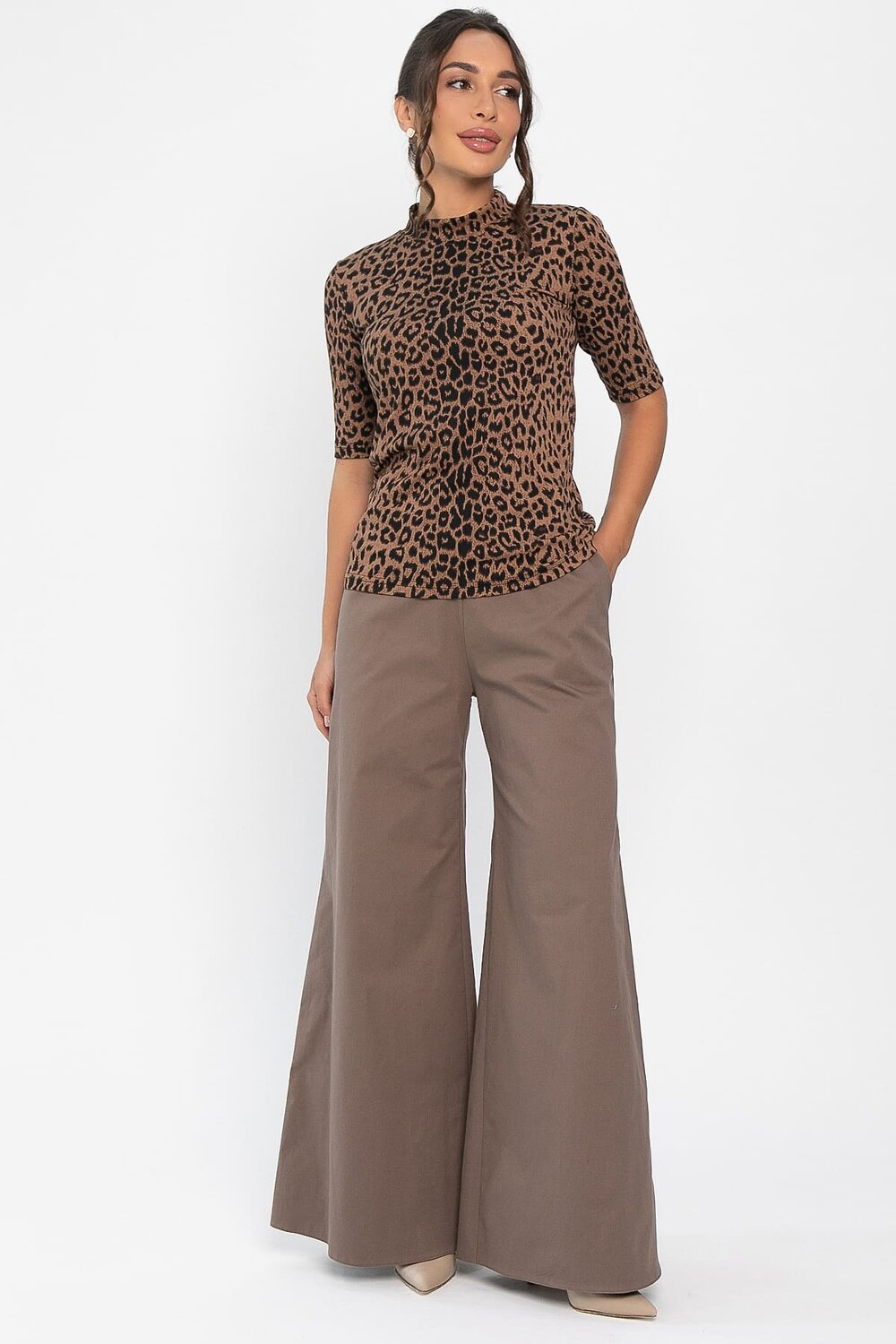 LT Collection Блуза 546430 Б13991-19М коричневый