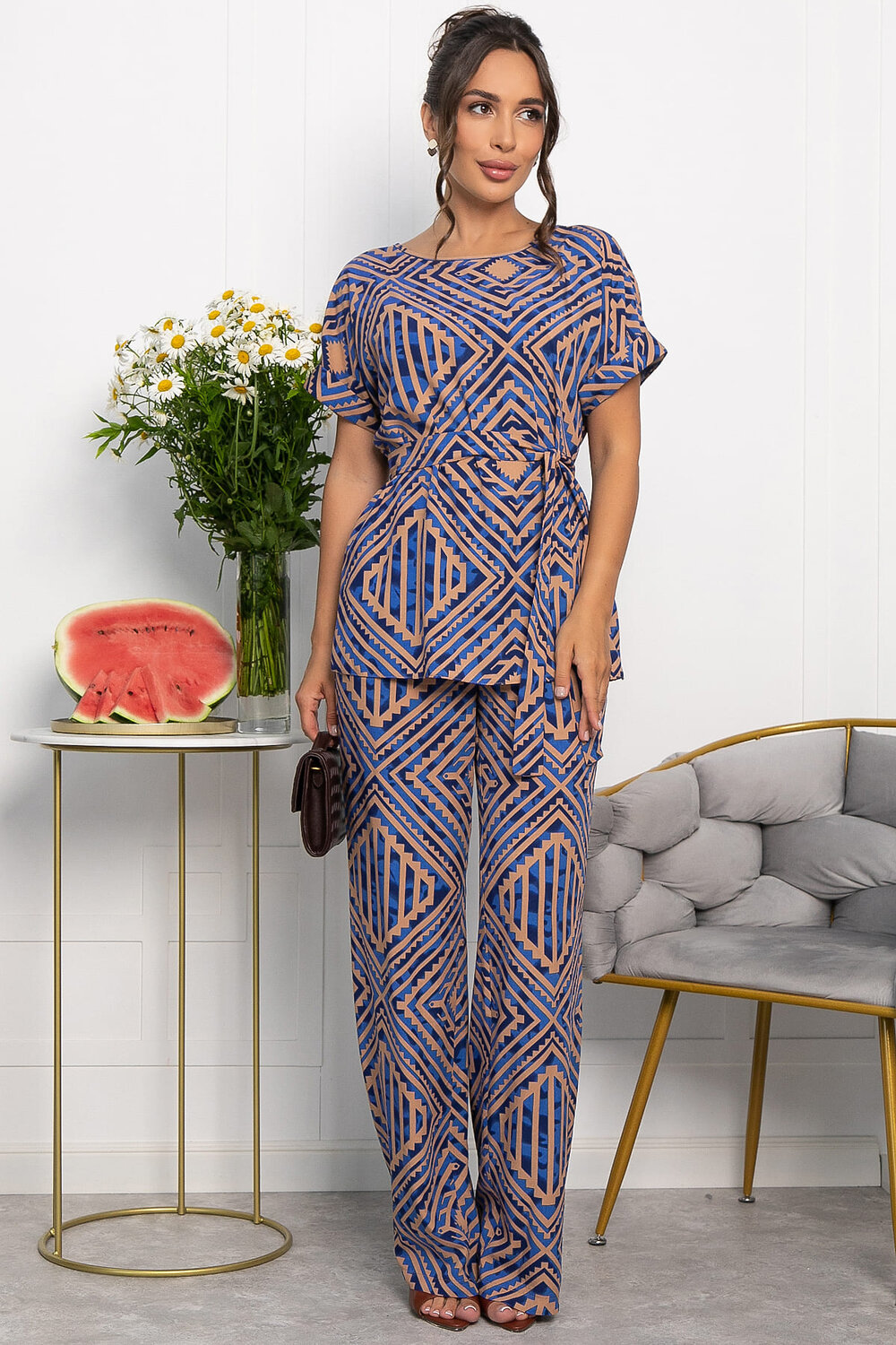 LT Collection Костюм 546432 К13982-12М сине-бежевый