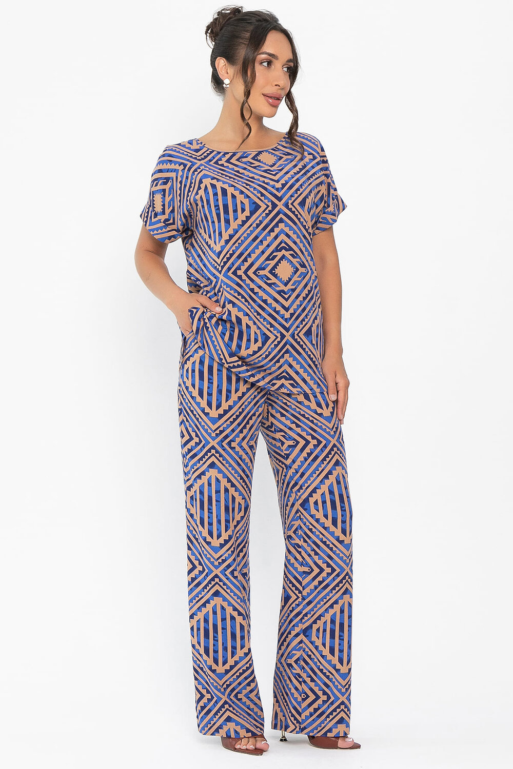LT Collection Костюм 546432 К13982-12М сине-бежевый