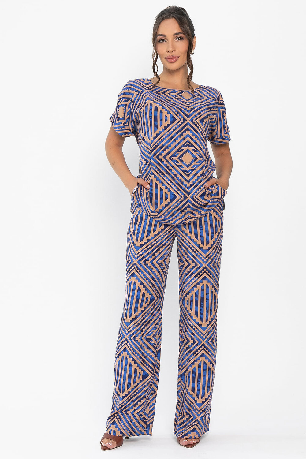 LT Collection Костюм 546432 К13982-12М сине-бежевый