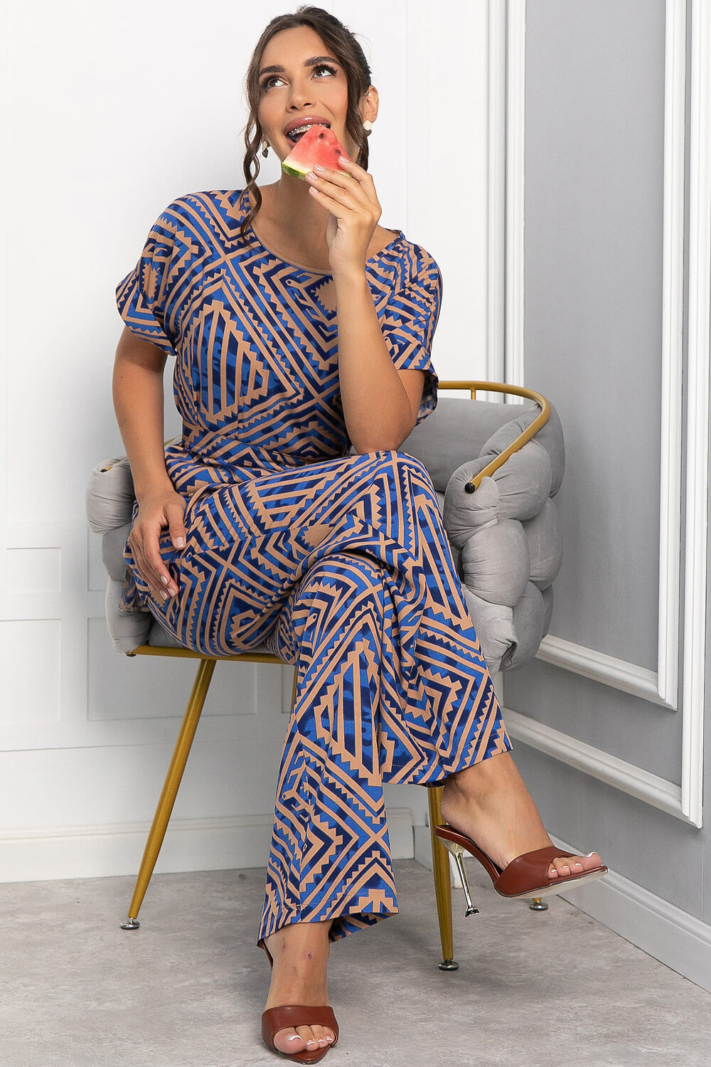 LT Collection Костюм 546432 К13982-12М сине-бежевый