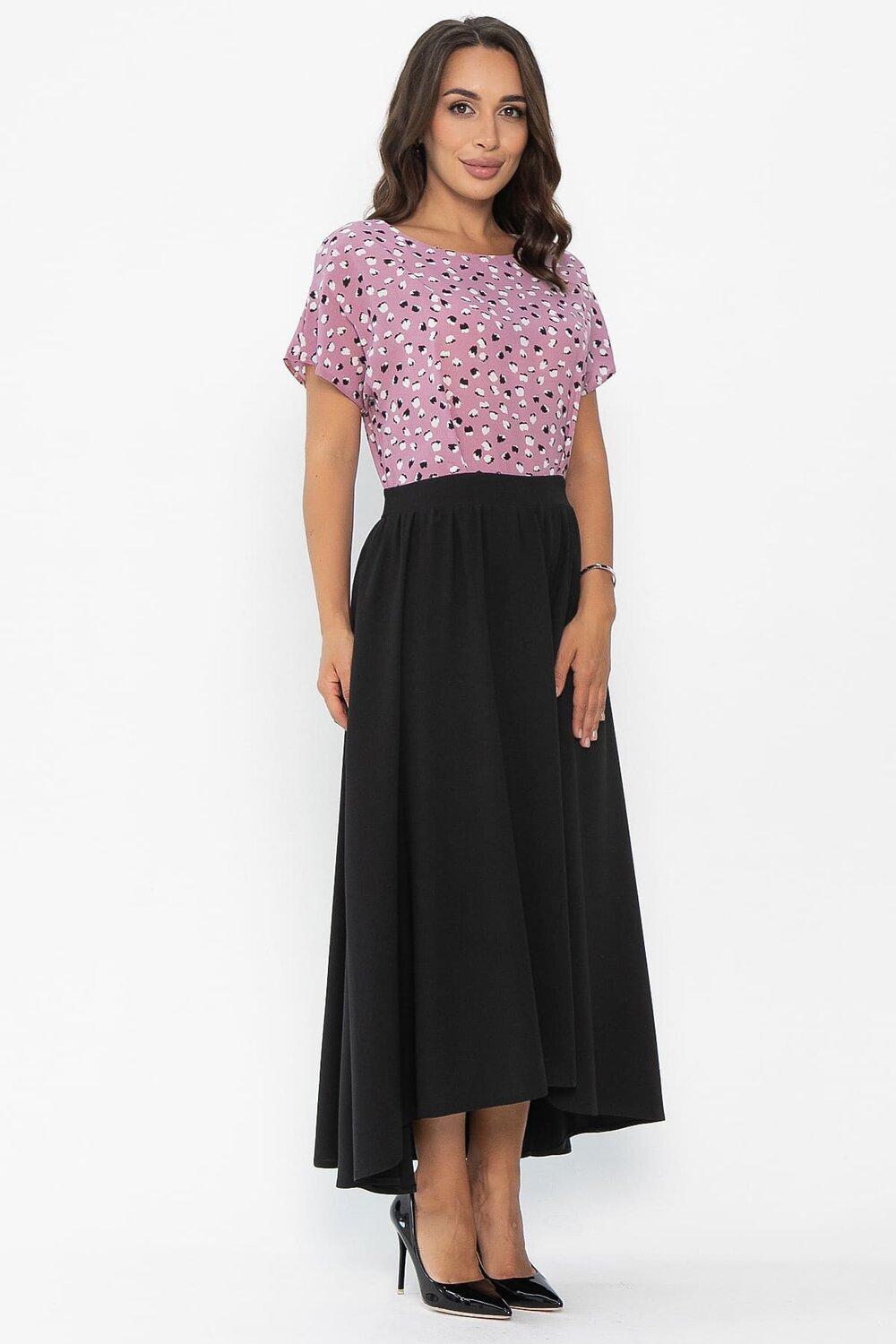 LT Collection Платье 546440 П13997-16М черный/сиреневый