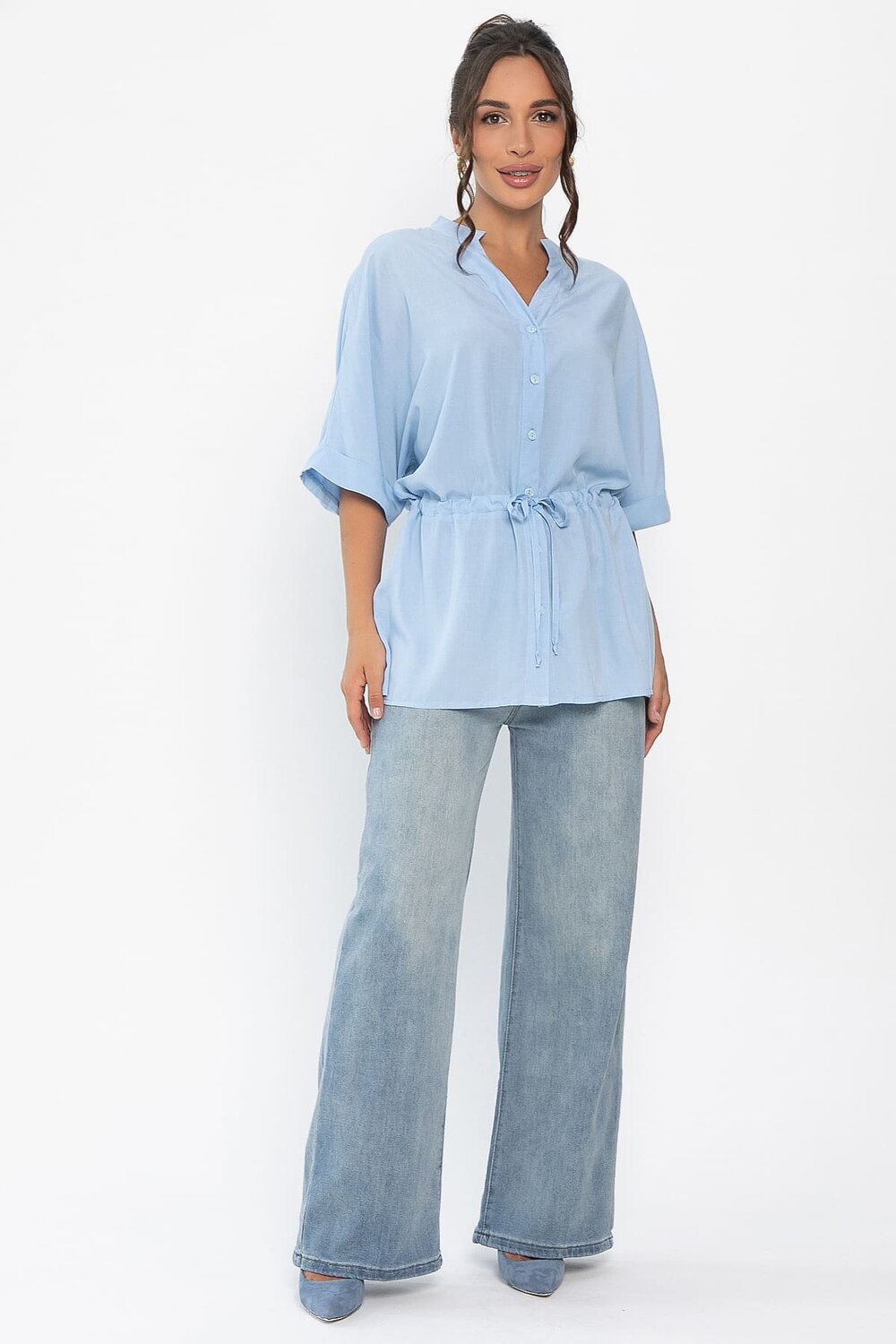 LT Collection Блуза 546443 Б13981-30М голубой