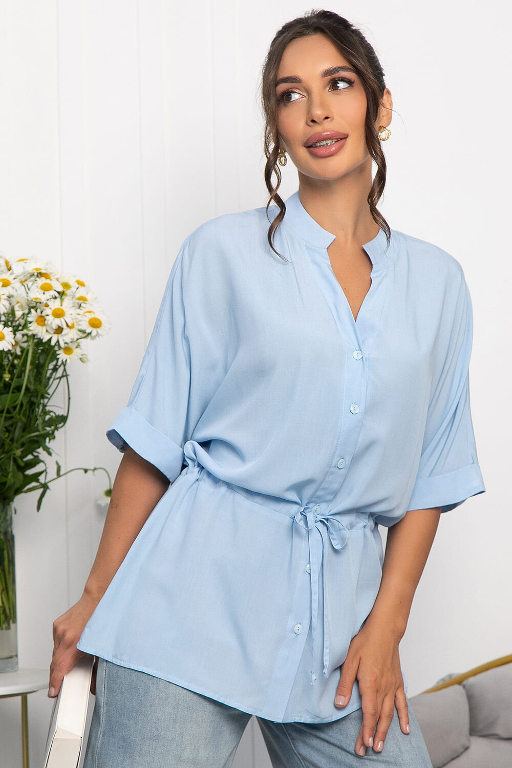LT Collection Блуза 546443 Б13981-30М голубой