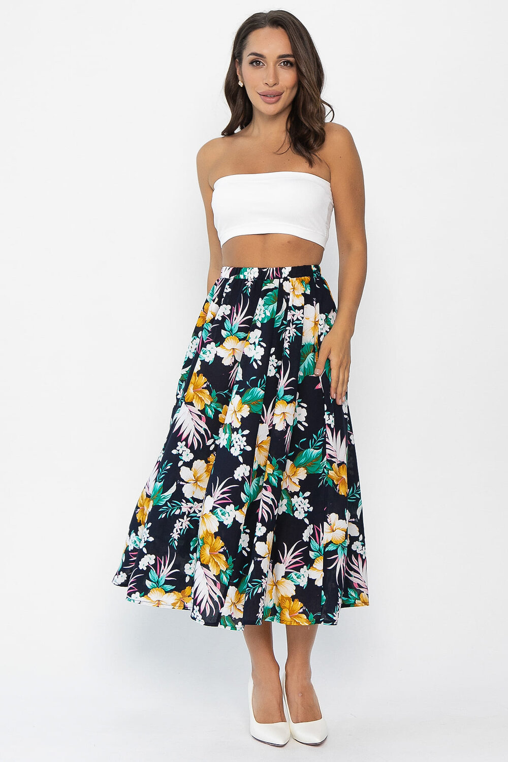 LT Collection Юбка 546459 Ю14022-10М темно-синий/мультиколор