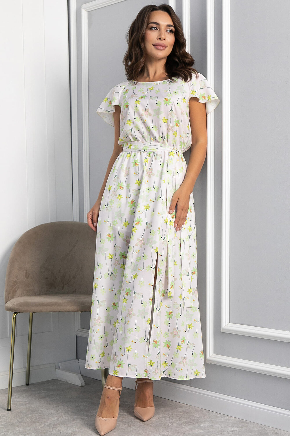LT Collection Платье 546460 П14025-16М молочный