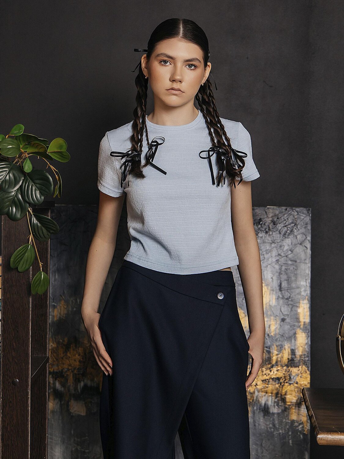BATIK Топ 546618 081 ш25-3 серый