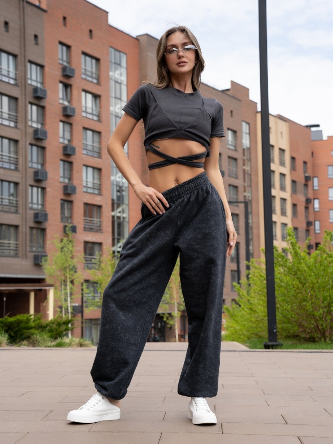 Binita Брюки 546637 1226/3-1 графитовый