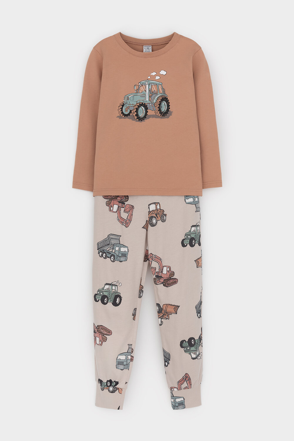 CROCKID Пижама 547466 К 1606 пралине, тракторы
